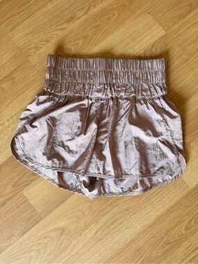 Free People High-Waist Smocked Athletic Shorts